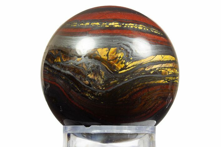 Polished Tiger Iron Stromatolite Sphere - Billion Years #316239